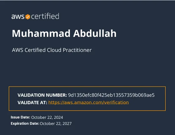 AWS Certified Cloud Practitioner certificate preview