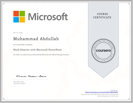 PowerPoint Level 1 certificate preview